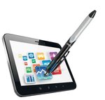 Stylo 2 en 1 Bille + Stylet 4 COLOURS GRIP STYLUS Corps Gris Pte Moy. 4 Couleurs BIC