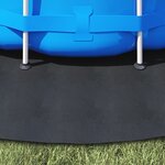 vidaXL Tapis de piscine noir Ø 396 cm  en tissu non tissé  rond.