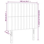 vidaXL Tête de lit à LED Gris clair 100x5x118/128 cm Velours