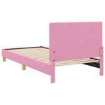 vidaXL Cadre de lit pour enfants avec tête de lit Rose 90 x 200 cm