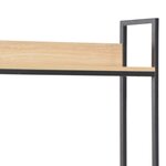 vidaXL Bureau d'ordinateur Noir et chêne 120 x 60 x 138 cm