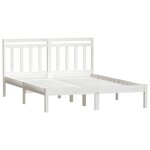 vidaXL Cadre de lit sans matelas blanc bois massif 140x200 cm