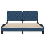 vidaXL Cadre de lit sans matelas bleu 160x200 cm tissu