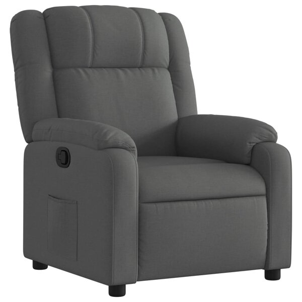 vidaXL Fauteuil inclinable gris foncé tissu