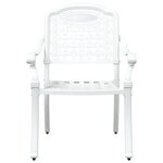 vidaXL Ensemble de salle à manger pour jardin 5 Pièces Blanc Aluminium