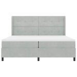 vidaXL Lit à Ressorts avec Matelas LED Gris clair 200 x 200 cm Velours