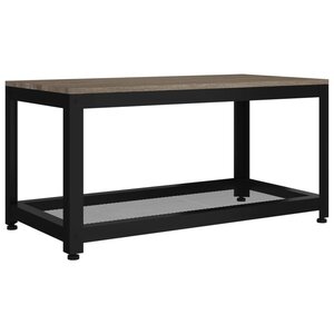 vidaXL Table basse Gris et noir 90x45x45 cm MDF et fer