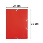 Chemise à élastique 3 rabats Polypropylène 4/10e Opaque Eco - A4 - Rouge EXACOMPTA