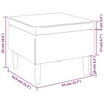 vidaXL Tabouret avec pieds en bois Gris foncé Tissu