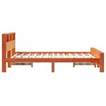 vidaXL Cadre de lit Marron cire 150 x 200 cm Bois massif en pin