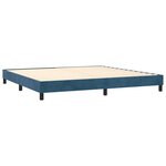 vidaXL Sommier à lattes de lit avec matelas LED Bleu foncé 200x200 cm