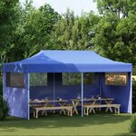 vidaXL Tente de fête 291 x 580 x 315 cm Bleu Tissu Oxford
