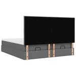 VidaXL Cadre de lit ottoman avec matelas gris foncé 200x200cm tissu