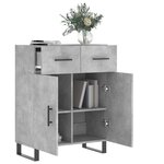 vidaXL Buffet gris béton 69 5x34x90 cm bois d'ingénierie