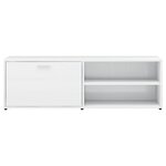 vidaXL Meuble TV Blanc brillant 120x34x37 cm Bois d’ingénierie