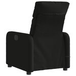 vidaXL Fauteuil de massage inclinable électrique Noir Tissu