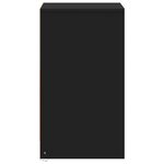 vidaXL Armoire de chevet avec lumières LED noir bois d'ingénierie
