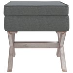 vidaXL Tabouret de rangement Gris foncé 45x45x49 cm Tissu