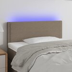 vidaXL Tête de lit à LED Taupe 90x5x78/88 cm Tissu