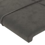 vidaXL Tête de lit avec oreilles Gris foncé 183x16x118/128 cm Velours