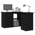vidaXL Bureau Chêne noir 145 x 100 x 76 cm Bois d'ingénierie