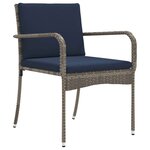 vidaXL Ensemble de jardin avec coussin acier