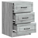 vidaXL Cabinet de chevet avec tiroir Sonoma gris 43 x 41 x 63 5 cm