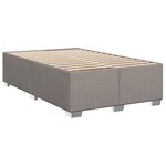vidaXL Sommier à lattes de lit avec matelas Taupe 120x200 cm Tissu
