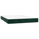 vidaXL Sommier à lattes de lit avec matelas LED Vert foncé 140x190 cm