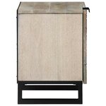 vidaXL Cabinet de chevet Blanc et Noir 40 x 33 x 46 cm