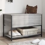 vidaXL Banc de rangement sonoma gris 70x42 5x47 cm bois d'ingénierie