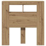 vidaXL Tête de lit à LED chêne artisanal 100x18 5x103 5 cm