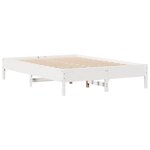 vidaXL Lit bibliothèque sans matelas blanc 160x200 cm bois pin massif