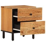 vidaXL Tables de chevet 2 Pièces 40x33x46 cm Bois d'acacia massif