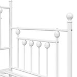 Lit daybed vidaXL avec tiroir blanc 80x200 cm en acier