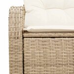 vidaXL Canapé de jardin Beige 124 x 62 x 69cm polyrotin
