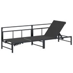 vidaXL Transat Noir 200 x 62 x 59 5 cm Textilène