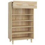 vidaXL Armoire à chaussures Chêne sonoma 60x35x105cm Bois d'ingénierie