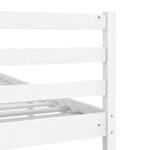 vidaXL Cadre de lit Blanc Bois massif 160x200 cm