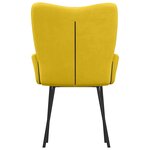 vidaXL Chaises à manger lot de 2 Jaune Velours
