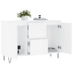 vidaXL Buffet blanc 101 5x35x70 cm bois d'ingénierie