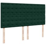 VidaXL Cadre de lit ottoman avec matelas vert foncé 180x200cm velours