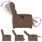 vidaXL Fauteuil de massage inclinable Marron Tissu