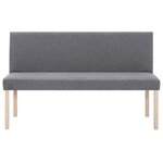 Banquette pouf tabouret meuble banc 139 5 cm gris clair polyester 3002101