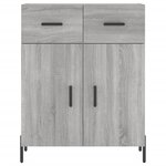 vidaXL Buffet sonoma gris 69 5x34x90 cm bois d'ingénierie