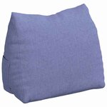 vidaXL Coussin de Dos Bleu denim 45 x 20 x 35 cm tissu