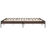 vidaXL Cadre de lit chêne marron 180x200 cm bois d'ingénierie et métal