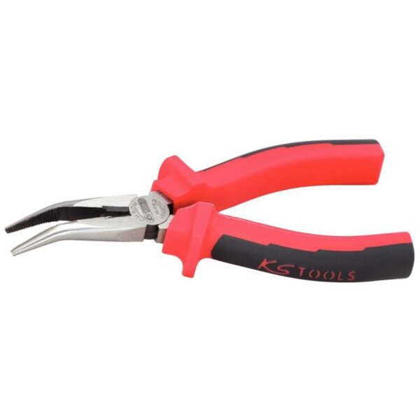 Ks tools pinces à bec courbé dentelées ergotorque 210 mm 115.1019