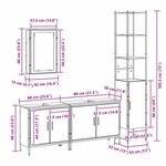 vidaXL Ensemble de meubles de salle de bain 4 pièces en bois ancien