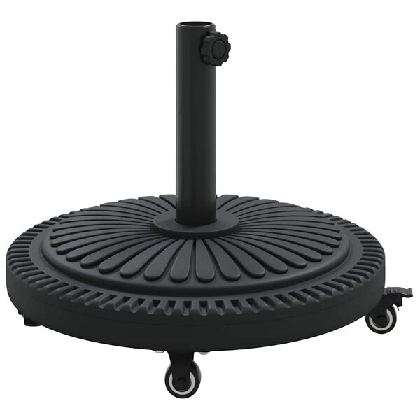 vidaXL Pied de parasol Noir Ø38-48 mm PE  béton et fer